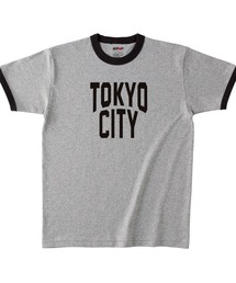 NIPOP(ニポップ) 半袖Tシャツ リンガー 東京 TOKYO ロゴ プリント オープンエンド インバウンド お土産 メンズ ユニセックス