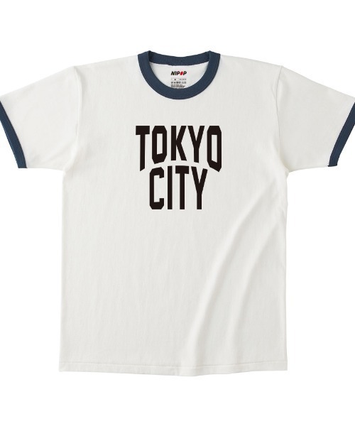 NIPOP(ニポップ)の「NIPOP(ニポップ) 半袖Tシャツ リンガー 東京 TOKYO ロゴ プリント オープンエンド インバウンド お土産 メンズ ユニセックス(Tシャツ/カットソー・メンズ・ベージュ系4/ベージュ系3/ベージュ系1/グレー系/ベージュ系2・M/XL/L)」の3枚目の写真