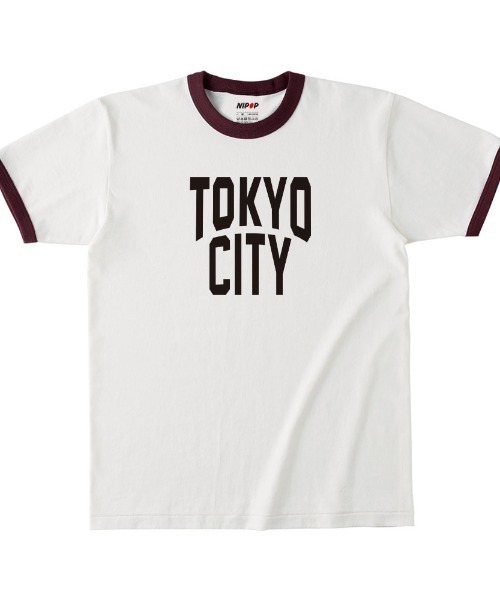 NIPOP(ニポップ)の「NIPOP(ニポップ) 半袖Tシャツ リンガー 東京 TOKYO ロゴ プリント オープンエンド インバウンド お土産 メンズ ユニセックス(Tシャツ/カットソー・メンズ・ベージュ系4/ベージュ系3/ベージュ系1/グレー系/ベージュ系2・M/XL/L)」の4枚目の写真