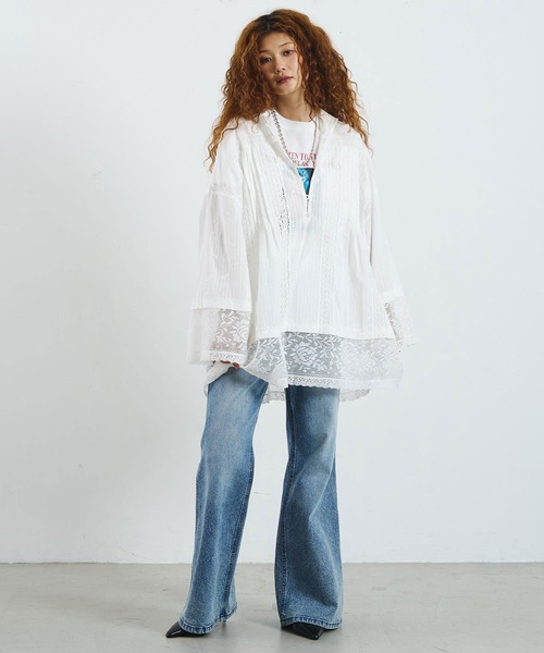 ROSE BUD(ローズバッド)の「mag.by c/COTTON LACE BLOUSE(シャツ/ブラウス・レディース・ホワイト/ベージュ・ONE SIZE)」の6枚目の写真