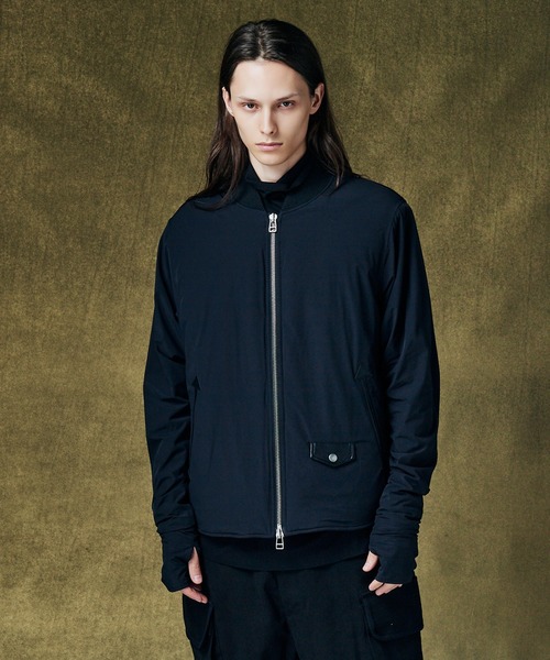 glamb(グラム)の「Round Hem Bomber Jacket / ラウンドヘムボマージャケット(ミリタリージャケット・メンズ・アイボリー/ブラック・S/M/L)」の1枚目の写真