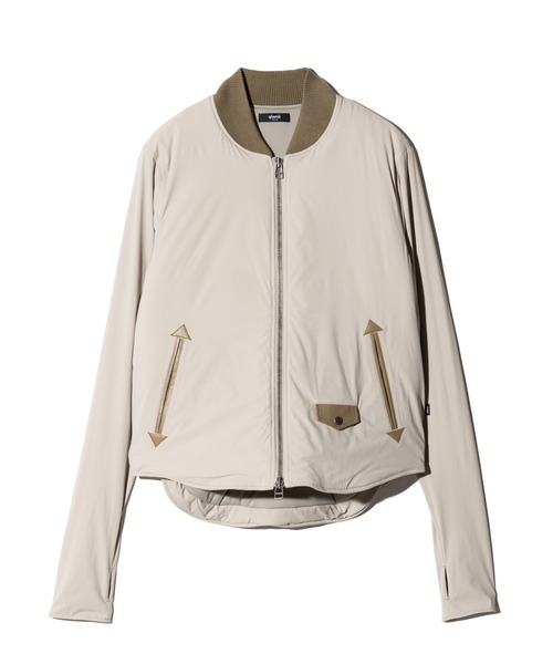 glamb(グラム)の「Round Hem Bomber Jacket / ラウンドヘムボマージャケット(ミリタリージャケット・メンズ・アイボリー/ブラック・S/M/L)」の3枚目の写真