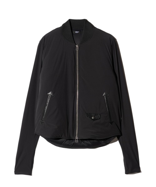glamb(グラム)の「Round Hem Bomber Jacket / ラウンドヘムボマージャケット(ミリタリージャケット・メンズ・アイボリー/ブラック・S/M/L)」の5枚目の写真