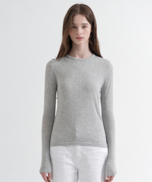 Essential Round Slim T-Shirt (gray)