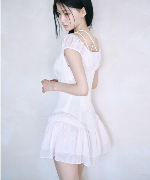 REISE MIYA（レイズミヤ）の「ニンフシャシャミニドレス [ベージュピンク]（ワンピース・レディース・その他・SMALL/MEDIUM）」の5枚目の写真