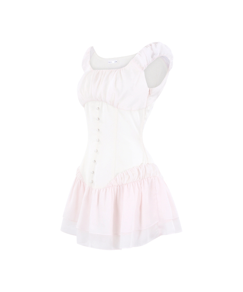 REISE MIYA（レイズミヤ）の「ニンフシャシャミニドレス [ベージュピンク]（ワンピース・レディース・その他・SMALL/MEDIUM）」の6枚目の写真