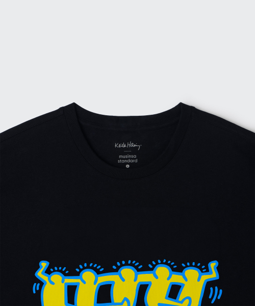 MUSINSA STANDARD（ムシンサスタンダード）の「[キスヘリングコレクション] Dancing Figures Tシャツ [ブラック]（Tシャツ/カットソー・メンズ・その他・2XL/MEDIUM/LARGE/X-LARGE）」の4枚目の写真