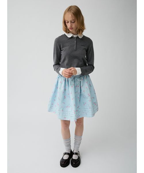 LILY BROWN(リリーブラウン)の「ラウンドカラーニットトップス(ニット/セーター・レディース・オリーブ/グレー/ピンク・F)」の17枚目の写真