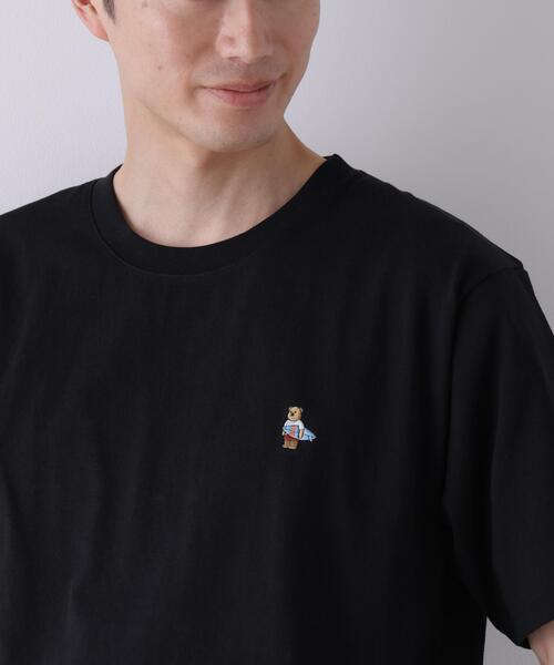 NANO universe(ナノユニバース)の「ナノベアCOOL Tシャツ 半袖2 サーフ(Tシャツ/カットソー・メンズ・ホワイト/ブラック/ネイビー・L/M/XL)」の2枚目の写真