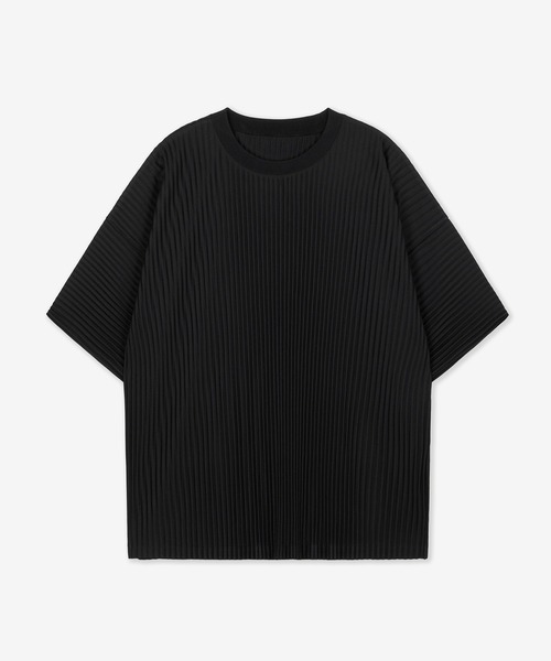 TNGT(ティーエヌジーティー)の「TNGT(ティーエヌジーティー)Yoyogi プリーツクルーネックTシャツ(Tシャツ/カットソー・メンズ・ネイビー/ブラウン/ブラック・L/M)」の10枚目の写真