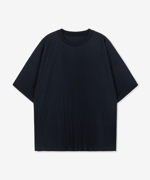 TNGT(ティーエヌジーティー)の「TNGT(ティーエヌジーティー)Yoyogi プリーツクルーネックTシャツ(Tシャツ/カットソー・メンズ・ネイビー/ブラウン/ブラック・L/M)」の13枚目の写真