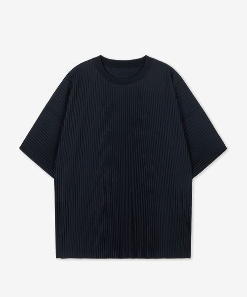 TNGT(ティーエヌジーティー)の「TNGT(ティーエヌジーティー)Yoyogi プリーツクルーネックTシャツ(Tシャツ/カットソー・メンズ・ネイビー/ブラウン/ブラック・L/M)」の15枚目の写真