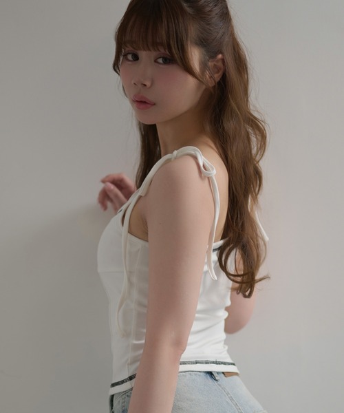 M DOLLY(エムドリー)の「*M DOLLY original* Trim nina set tops / トリムニナセットトップス(その他トップス・レディース・ブラック/ベージュ・FREE)」の14枚目の写真