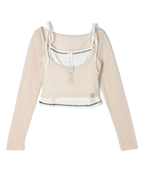 M DOLLY(エムドリー)の「*M DOLLY original* Trim nina set tops / トリムニナセットトップス(その他トップス・レディース・ブラック/ベージュ・FREE)」の16枚目の写真