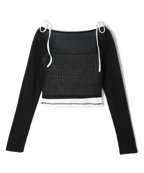M DOLLY(エムドリー)の「*M DOLLY original* Trim nina set tops / トリムニナセットトップス(その他トップス・レディース・ブラック/ベージュ・FREE)」の18枚目の写真