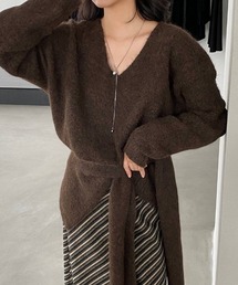 2WAY取り外しストール付きVネックニット 2026AW