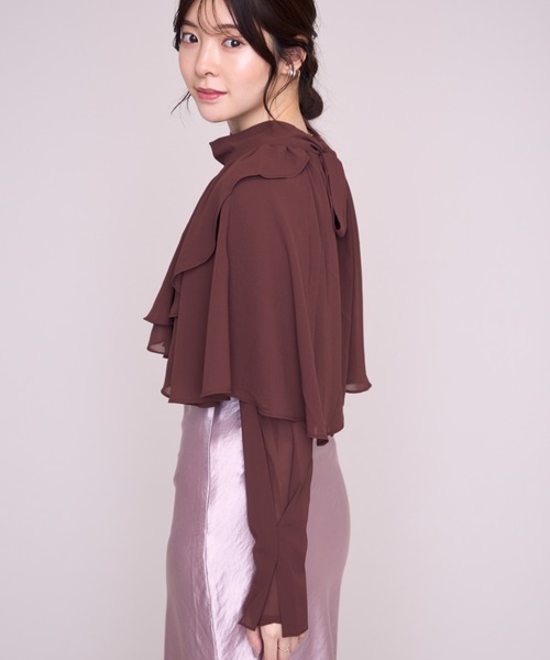 MISCH MASCH(ミッシュマッシュ)の「2026秋冬新作 リボンケープ付きブラウス(シャツ/ブラウス・レディース・アイボリー/ブラウン/ベージュ・フリ-)」の18枚目の写真