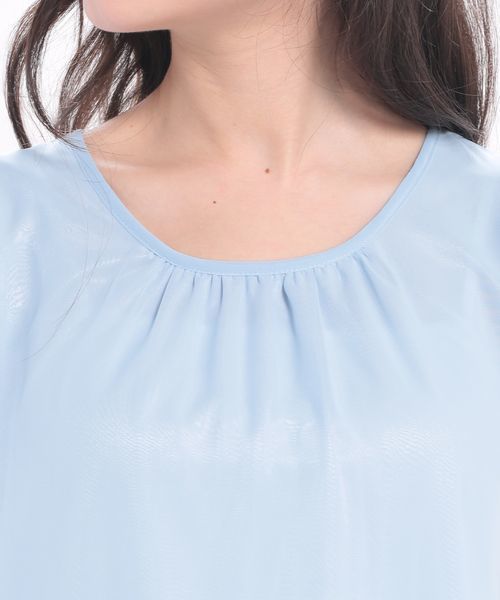 ROPE' PICNIC(ロペピクニック)の「レースドッキングシフォンブラウス(シャツ/ブラウス・レディース・ベージュ/ネイビー/ブルー系その他/ホワイト/ブラック・36/38)」の8枚目の写真
