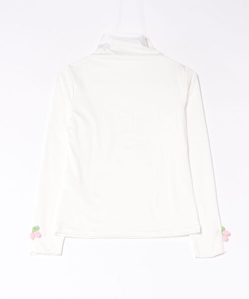 merrylatte(メリーラテ)の「フリルハイネック メロウ 長袖カットソー さくらんぼモチーフ トップス(Tシャツ/カットソー・レディース・ホワイト・FREE)」の6枚目の写真