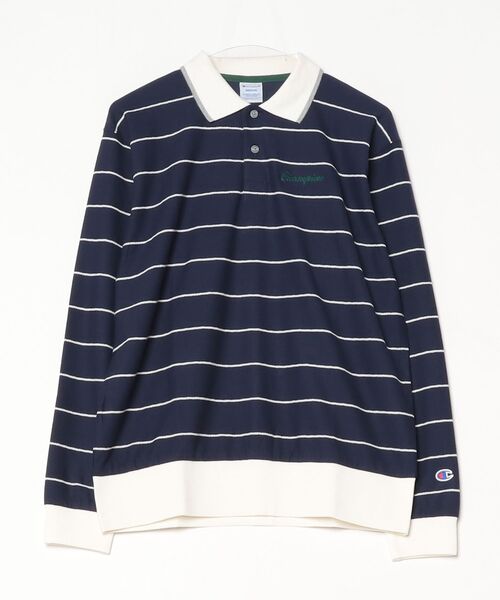 Champion Golf(チャンピオンゴルフ)の「【Champion/チャンピオン】メンズ GOLF ロングスリーブポロシャツ(ポロシャツ・メンズ・ネイビー/オフホワイト・MEDIUM/LARGE/X-LARGE)」の1枚目の写真