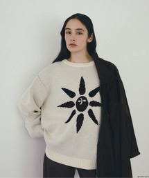 BAYFLOW（ベイフロー）の「【KAORU SATO×BAYFLOW】タイヨウクルーネックジャガードニット（WEB限定）（ニット/セーター）」