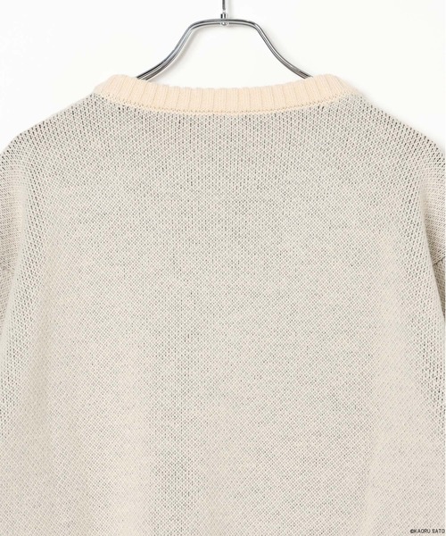 BAYFLOW(ベイフロー)の「【KAORU SATO×BAYFLOW】タイヨウクルーネックジャガードニット(WEB限定)(ニット/セーター・メンズ・アイボリー・LARGE/MEDIUM/SMALL)」の5枚目の写真