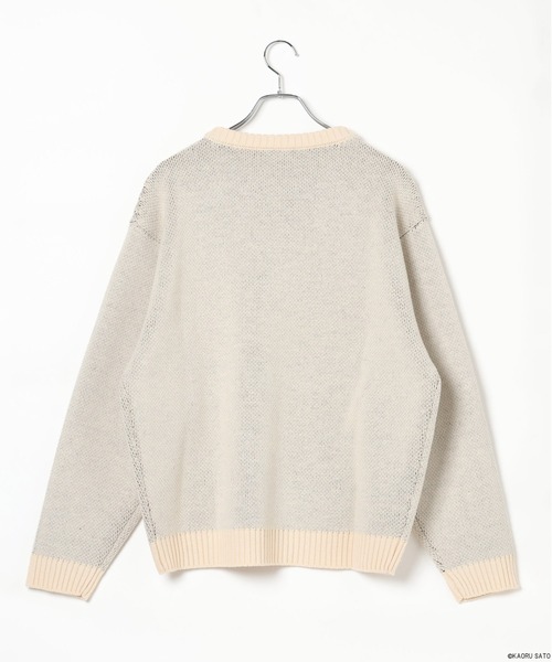 BAYFLOW(ベイフロー)の「【KAORU SATO×BAYFLOW】タイヨウクルーネックジャガードニット(WEB限定)(ニット/セーター・メンズ・アイボリー・LARGE/MEDIUM/SMALL)」の3枚目の写真