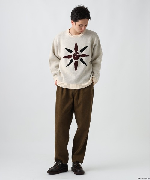 BAYFLOW(ベイフロー)の「【KAORU SATO×BAYFLOW】タイヨウクルーネックジャガードニット(WEB限定)(ニット/セーター・メンズ・アイボリー・LARGE/MEDIUM/SMALL)」の15枚目の写真