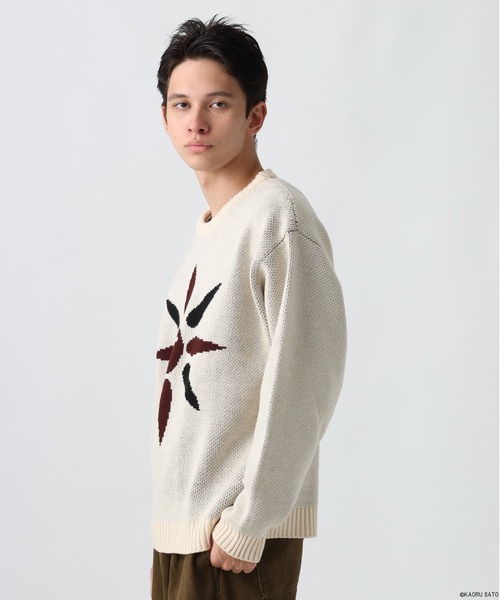 BAYFLOW(ベイフロー)の「【KAORU SATO×BAYFLOW】タイヨウクルーネックジャガードニット(WEB限定)(ニット/セーター・メンズ・アイボリー・LARGE/MEDIUM/SMALL)」の22枚目の写真
