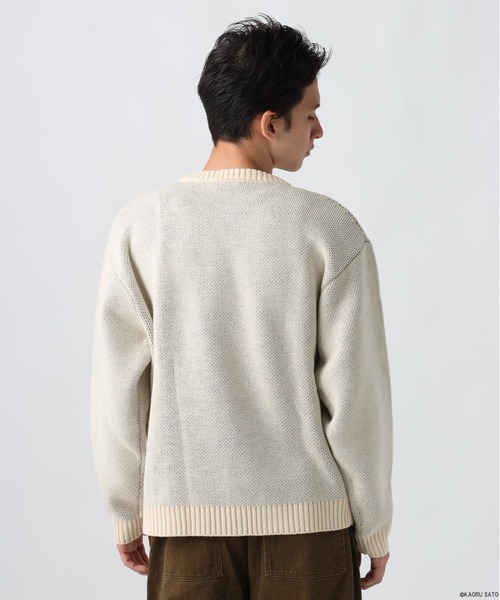BAYFLOW(ベイフロー)の「【KAORU SATO×BAYFLOW】タイヨウクルーネックジャガードニット(WEB限定)(ニット/セーター・メンズ・アイボリー・LARGE/MEDIUM/SMALL)」の19枚目の写真