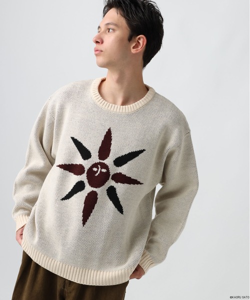 BAYFLOW(ベイフロー)の「【KAORU SATO×BAYFLOW】タイヨウクルーネックジャガードニット(WEB限定)(ニット/セーター・メンズ・アイボリー・LARGE/MEDIUM/SMALL)」の12枚目の写真