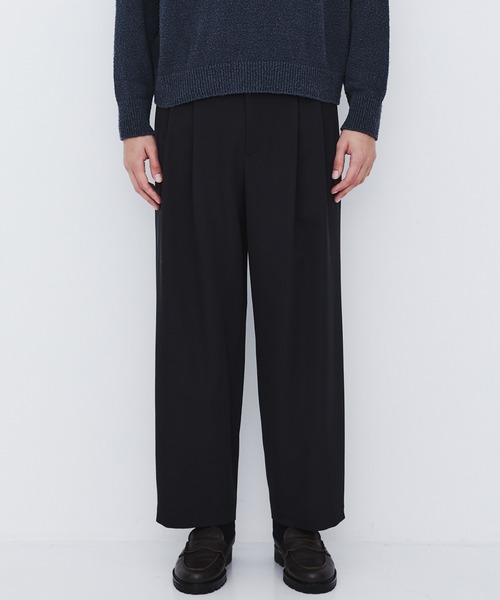 UNITED TOKYO(ユナイテッドトウキョウ)の「【新作】超撥水 WOOL GABARDINE 2タックバレルパンツ |撥水/防汚/防臭/吸湿性/ムレ防止(スラックス・メンズ・ブラック/ダークグレー/ライトブルーグレー・2/1/3)」の18枚目の写真