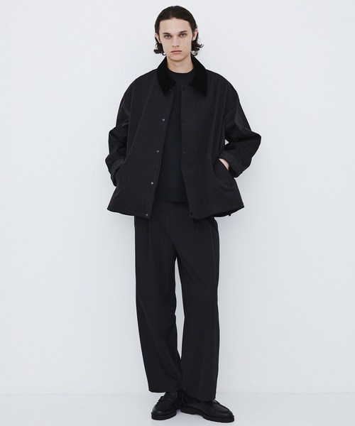 UNITED TOKYO(ユナイテッドトウキョウ)の「【新作】超撥水 WOOL GABARDINE 2タックバレルパンツ |撥水/防汚/防臭/吸湿性/ムレ防止(スラックス・メンズ・ブラック/ダークグレー/ライトブルーグレー・2/1/3)」の14枚目の写真