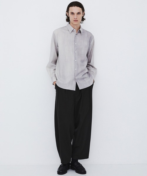 UNITED TOKYO(ユナイテッドトウキョウ)の「【新作】超撥水 WOOL GABARDINE 2タックバレルパンツ |撥水/防汚/防臭/吸湿性/ムレ防止(スラックス・メンズ・ブラック/ダークグレー/ライトブルーグレー・2/1/3)」の13枚目の写真