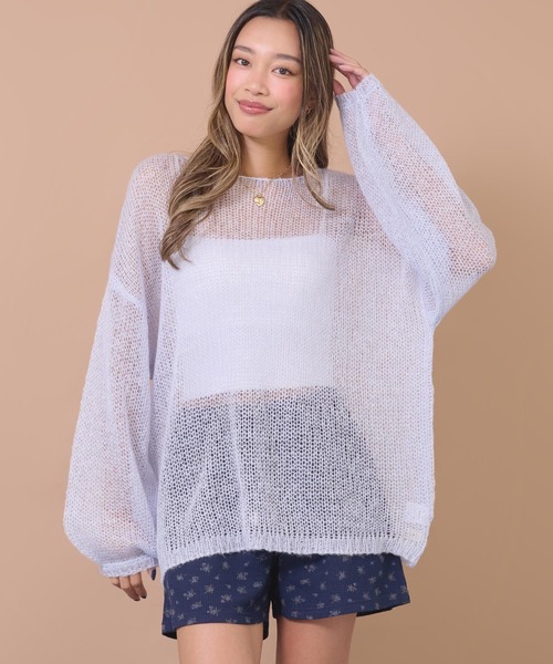 anap mimpi(アナップミンピ)の「花柄ワッフルイージーショートパンツ(その他パンツ・レディース・ネイビー/グレー・F)」の9枚目の写真