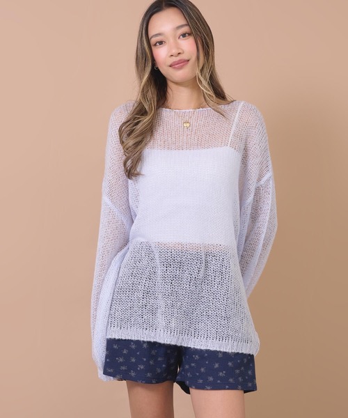 anap mimpi(アナップミンピ)の「花柄ワッフルイージーショートパンツ(その他パンツ・レディース・ネイビー/グレー・F)」の10枚目の写真
