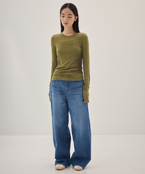 muller of yoshiokubo（ミュラーオブヨシオクボ）の「【muller of yoshiokubo/ミュラー オブ ヨシオクボ】GRADATION TOP/グラデーショントップス/ロンT/カットソー（Tシャツ/カットソー・レディース・ブラウン/グリーン・36）」の9枚目の写真