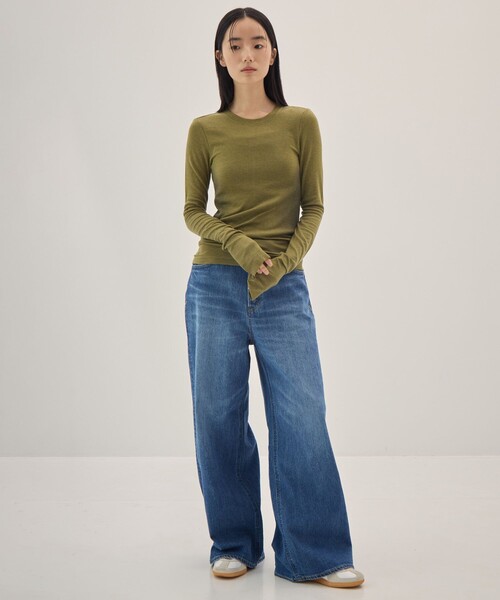 muller of yoshiokubo（ミュラーオブヨシオクボ）の「【muller of yoshiokubo/ミュラー オブ ヨシオクボ】GRADATION TOP/グラデーショントップス/ロンT/カットソー（Tシャツ/カットソー・レディース・ブラウン/グリーン・36）」の8枚目の写真