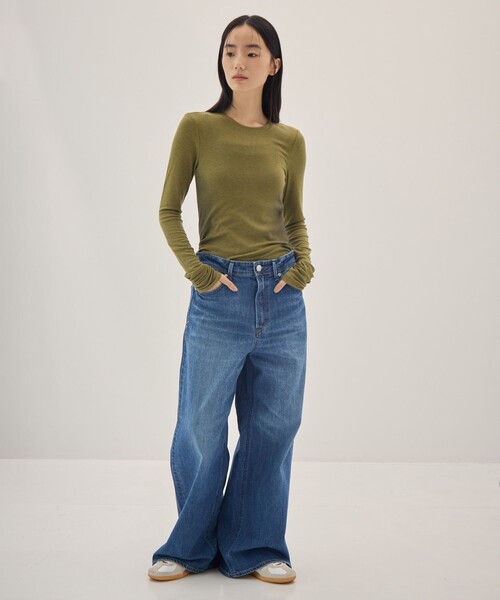 muller of yoshiokubo（ミュラーオブヨシオクボ）の「【muller of yoshiokubo/ミュラー オブ ヨシオクボ】GRADATION TOP/グラデーショントップス/ロンT/カットソー（Tシャツ/カットソー・レディース・ブラウン/グリーン・36）」の7枚目の写真