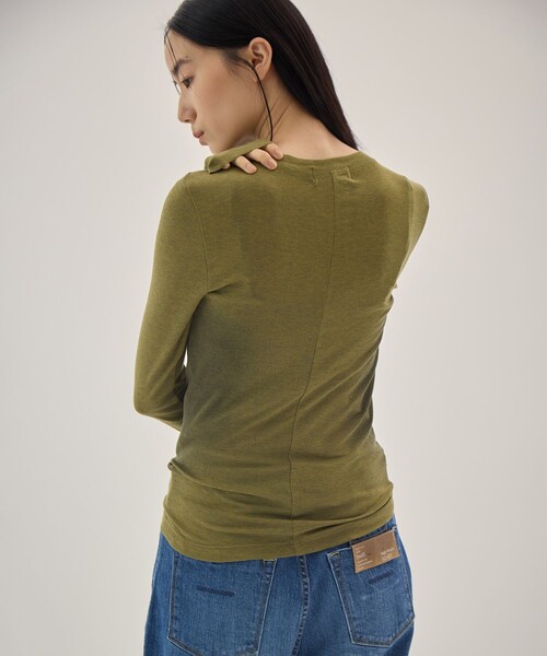 muller of yoshiokubo（ミュラーオブヨシオクボ）の「【muller of yoshiokubo/ミュラー オブ ヨシオクボ】GRADATION TOP/グラデーショントップス/ロンT/カットソー（Tシャツ/カットソー・レディース・ブラウン/グリーン・36）」の19枚目の写真