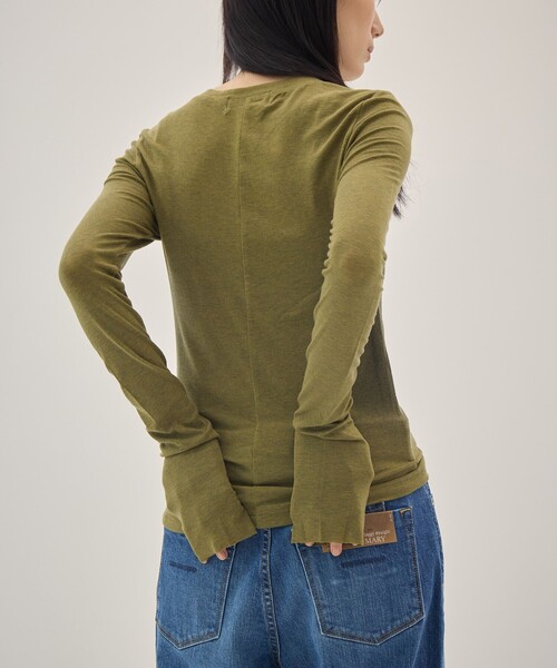 muller of yoshiokubo（ミュラーオブヨシオクボ）の「【muller of yoshiokubo/ミュラー オブ ヨシオクボ】GRADATION TOP/グラデーショントップス/ロンT/カットソー（Tシャツ/カットソー・レディース・ブラウン/グリーン・36）」の18枚目の写真