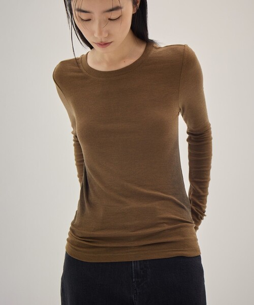 muller of yoshiokubo（ミュラーオブヨシオクボ）の「【muller of yoshiokubo/ミュラー オブ ヨシオクボ】GRADATION TOP/グラデーショントップス/ロンT/カットソー（Tシャツ/カットソー・レディース・ブラウン/グリーン・36）」の15枚目の写真