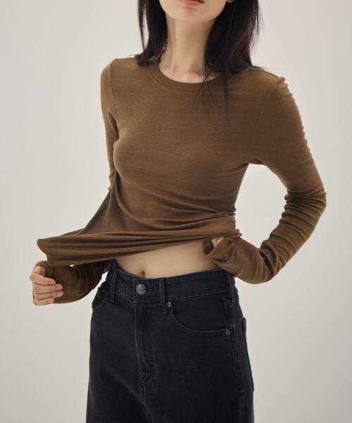 muller of yoshiokubo（ミュラーオブヨシオクボ）の「【muller of yoshiokubo/ミュラー オブ ヨシオクボ】GRADATION TOP/グラデーショントップス/ロンT/カットソー（Tシャツ/カットソー・レディース・ブラウン/グリーン・36）」の14枚目の写真