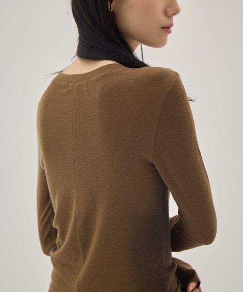 muller of yoshiokubo（ミュラーオブヨシオクボ）の「【muller of yoshiokubo/ミュラー オブ ヨシオクボ】GRADATION TOP/グラデーショントップス/ロンT/カットソー（Tシャツ/カットソー・レディース・ブラウン/グリーン・36）」の12枚目の写真