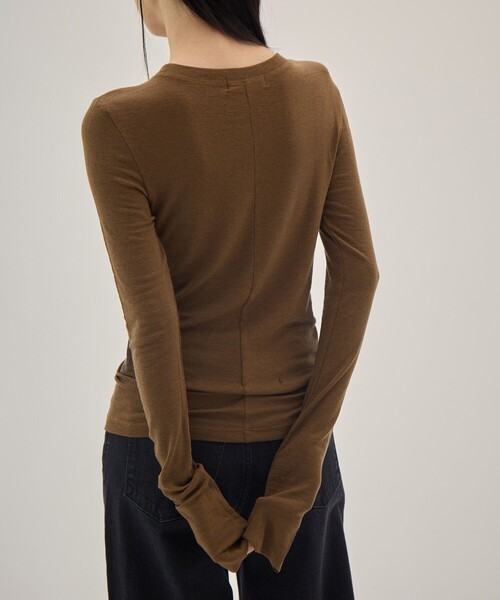muller of yoshiokubo（ミュラーオブヨシオクボ）の「【muller of yoshiokubo/ミュラー オブ ヨシオクボ】GRADATION TOP/グラデーショントップス/ロンT/カットソー（Tシャツ/カットソー・レディース・ブラウン/グリーン・36）」の11枚目の写真