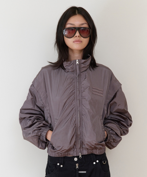 THEVINYLHOUSE(ザバイニルハウス)の「SHIRRING OVER NYLON JACKET PURPLE(ナイロンジャケット・メンズ・その他・SMALL/MEDIUM/LARGE)」の2枚目の写真