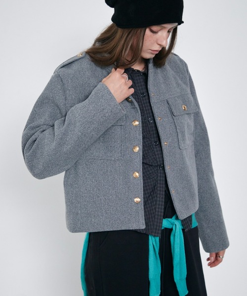 Rohwel（ローウェル）の「Double-Breasted Jacket / ダブルブレストジャケット（その他アウター・レディース・グレー/ブラック・FREE）」の17枚目の写真