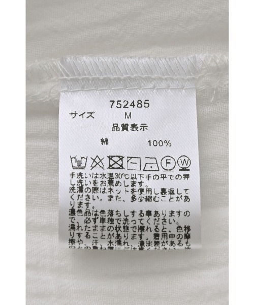 marjour(マージュール)の「COTTON CRINKLE BAND COLLAR SHIRT(シャツ/ブラウス・レディース・ブラック/オフホワイト・M)」の5枚目の写真
