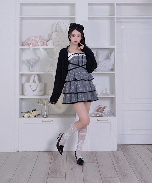 Honey Cinnamon(ハニーシナモン)の「タックワンピースセット(ワンピース・レディース・ブラック/グレー・FREE)」の18枚目の写真