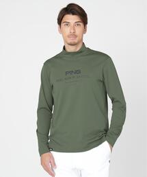 PING（ピン）の「【PING APPAREL】格子リバーススクラムテック長袖ハイネックシャツ (MENS)（Tシャツ/カットソー）」